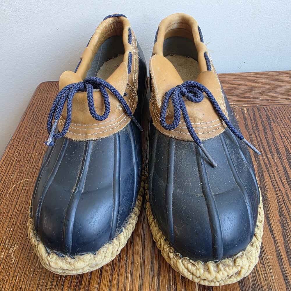 VTG Women's Sporto Navy Waterproof Lowโ Duck Boots Shoes US 8 Fisherman Nautical
